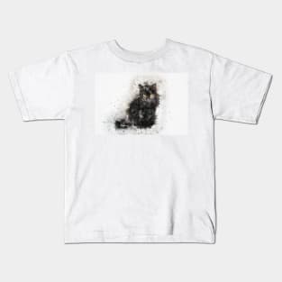 black cat Kids T-Shirt